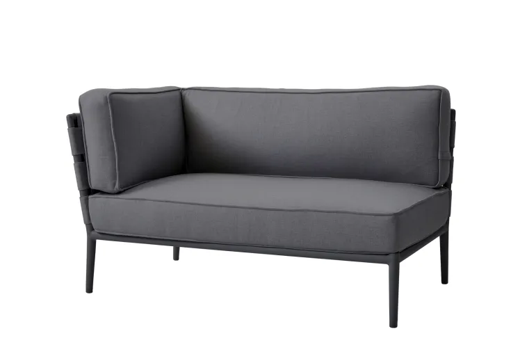 Gartenbank Cane-line �Conic� 2er Loungesofa Armlehne rechts grau